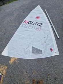 Laser standard sail and mast section