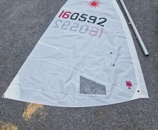 Laser standard sail and mast section