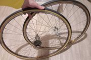 7 speed 80s tubular wheelset rim brake