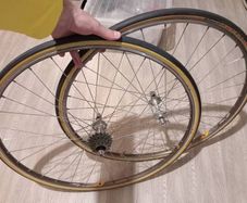 7 speed 80s tubular wheelset rim brake