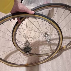 7 speed 80s tubular wheelset rim brake
