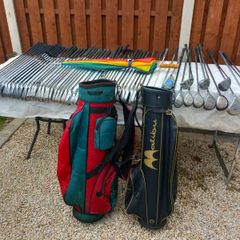 A selection of Golf clubs. Right handed clubs