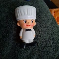 Vintage 1960s Wing's No. 1045 Plastic Chef Egg Cup - Made in Hong Kong Kitsch