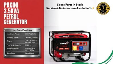 Pacini 3.5KVA Petrol Generator