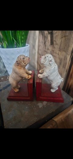 Vintage Cast Iron Bulldog Bookends
