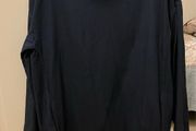 cos roll neck dark dress with pockets and button shoulder detail