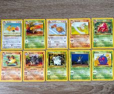 10x Common and Uncommon Bundle Lot WOTC Jungle 1999 Pokemon Cards Vintage