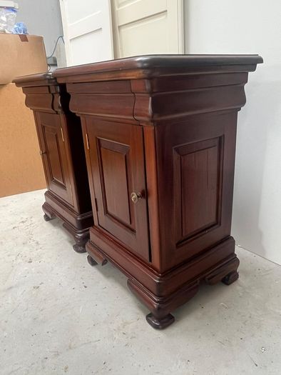 Bedside locker, solid hardwood