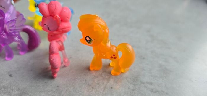 6 x Mane Six mini Figures 2inch transparent MLP G4 My Little Pony