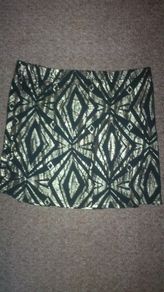 Boohoo Gold and Black Skirt
