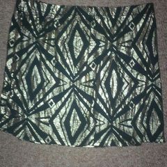 Boohoo Gold and Black Skirt