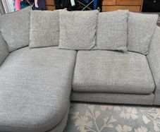 DFS Lorella 4 seater pillow back lounger - silver