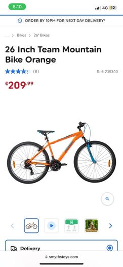 26" kids mountain bike