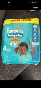 pampers size 8 52pk