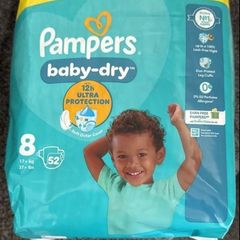 pampers size 8 52pk