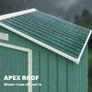 New 7ftx 4ft Lockable Garden Shed Large Patio Roofed Tool Metal Storage Building Foundation Sheds Box Outdoor Furniture,Green Image 3