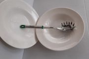 new large Dolmio plates and new s/s pasta server