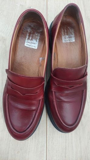 Burgundy Leather Loafers Carl Scarpa