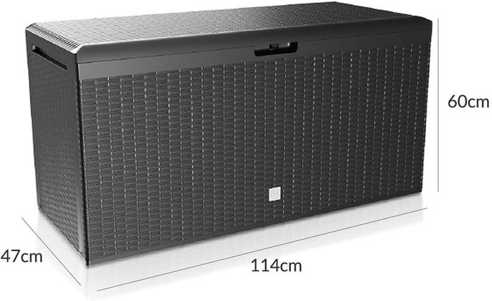 Storage Box Rato Plus Wheels Handles 100 kg Load Capacity Smart Click System Chest Garden Box Cushion Box Anthracite