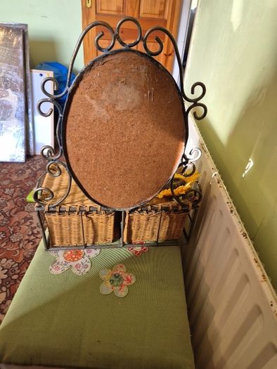 Vintage Mirror with baskets