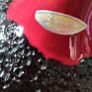 Mid century German/ Kreutz Crimson Fat Lave Vase Image 2