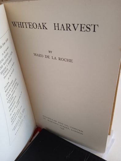 Whiteoak Harvest by Mazo De La Roche (RB311)