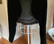Black velvet balero shrug jacket