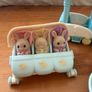 Sylvanian Families Bundle - Floating Cloud Rainbow Train & Milk Rabbit Triplets Image 2