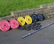 Hit Fitness barbell and plates. All bought new from McSport. 152.5kg in total including the bar