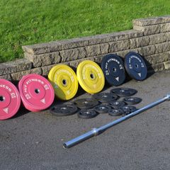 Hit Fitness barbell and plates. All bought new from McSport. 152.5kg in total including the bar