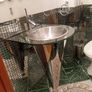 Silver, high level toilet cistern,downpipe and bowl Image 3