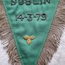 A Vintage Original Rare ! Football  Soccer Embroidered Pennant Flag From 14.3.79  U.e.f.g. Rep Of Ireland Vs N. Ireland In Dublin  For Soccer Fans Collection Image 6