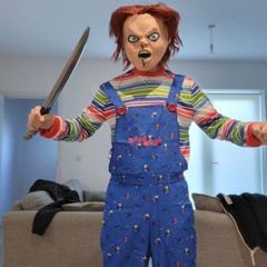 Chucky costume with mask and knife Mens SizeChest Size 38-40