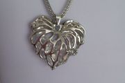 Crystal Rhinestone Hollow Heart Pendant