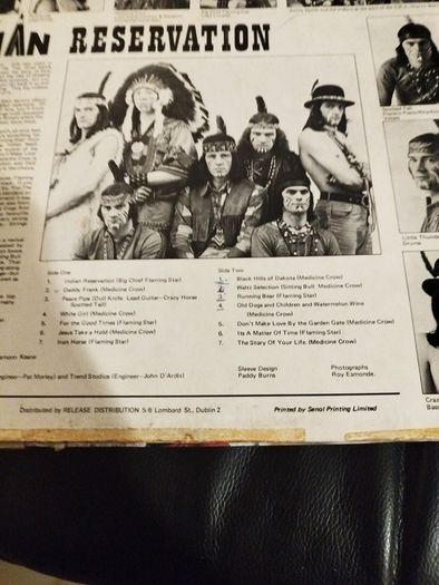 The Indians lps Irish showband