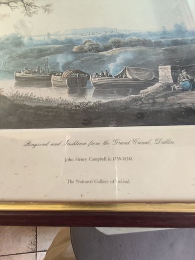 Framed print Ringsend and Irshtown from the Grand Canal, Dallin by John Henry Campbell 1755 / 1828 The National Gallery of Ireland