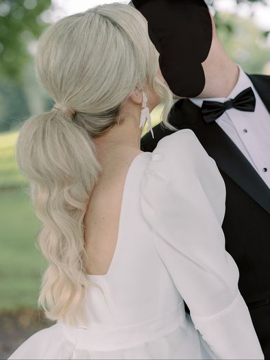 Wedding dress & overskirt