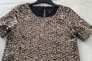 Ladies Topshop gold sequins top. Size 10. Brand New