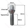20 x New Extended Bolts (40mm) Audi, Volkswagen, Seat, Skoda, Mercedes (E20) Delivery Image 2