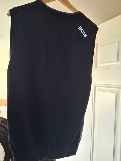 Boss Sleeveless V Neck Jumper