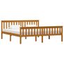 Bed Frame Honey Brown Solid Pinewood 6FT Super King Image 5