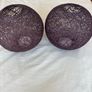 Rattan sphere lamp shades (2) purple colour Image 4