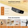 L-Shaped Electric Standing Desk, 150cm Height Adjustable Sit-Stand Desk for Home Office, Ergonomic Computer Desk with Spliced Board, Light Brown Image 7