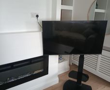 black TV stand