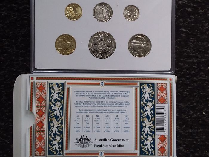 Australia : His Majesty King Charles III , 2024 Six Coin Uncirculated Year Set
