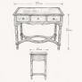 Vintage style Console Hall Table Image 5