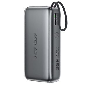 Super Fast Charging 35w Power Bank with Retractable Type-C Cable 10000mAh