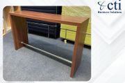 5 X Walnut 1.8M Wide Canteen High Tables