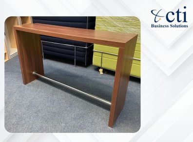 5 X Walnut 1.8M Wide Canteen High Tables