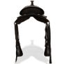 Western Saddle, Headstall&Breast Collar Real Leather 17" Black Image 6